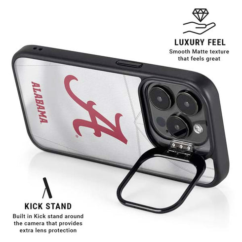 University of Alabama White Jersey iPhone 15 Pro Kickstand Case